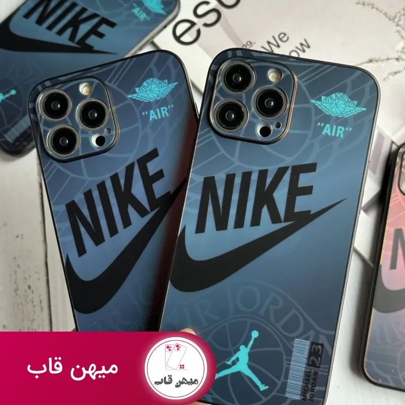 قاب موبایل آیفون نایک شبرنگ محافظ لنزدار