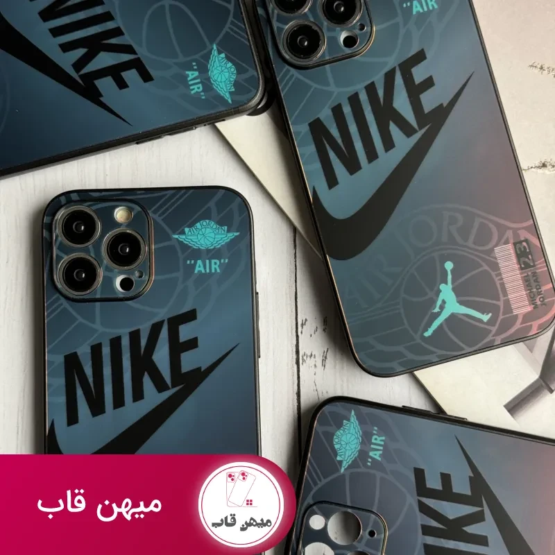 قاب موبایل آیفون نایک شبرنگ محافظ لنزدار