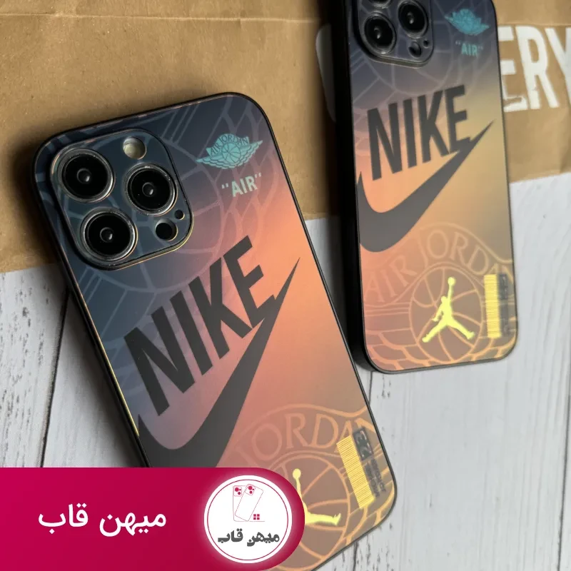 قاب موبایل آیفون نایک شبرنگ محافظ لنزدار