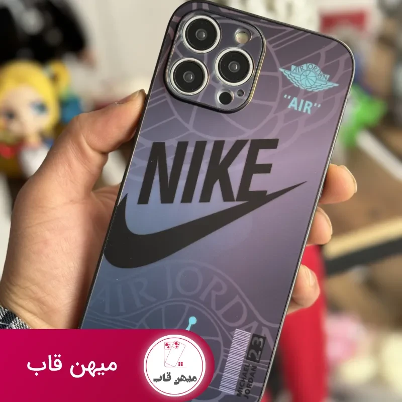 قاب موبایل آیفون نایک شبرنگ محافظ لنزدار