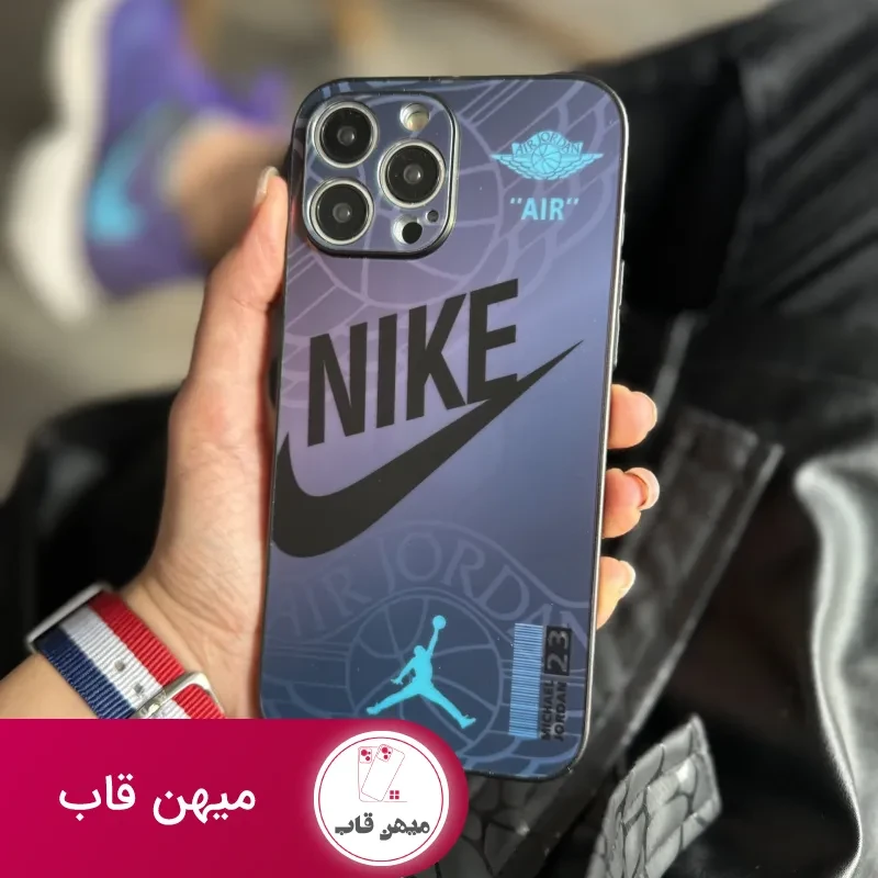 قاب موبایل آیفون نایک شبرنگ محافظ لنزدار