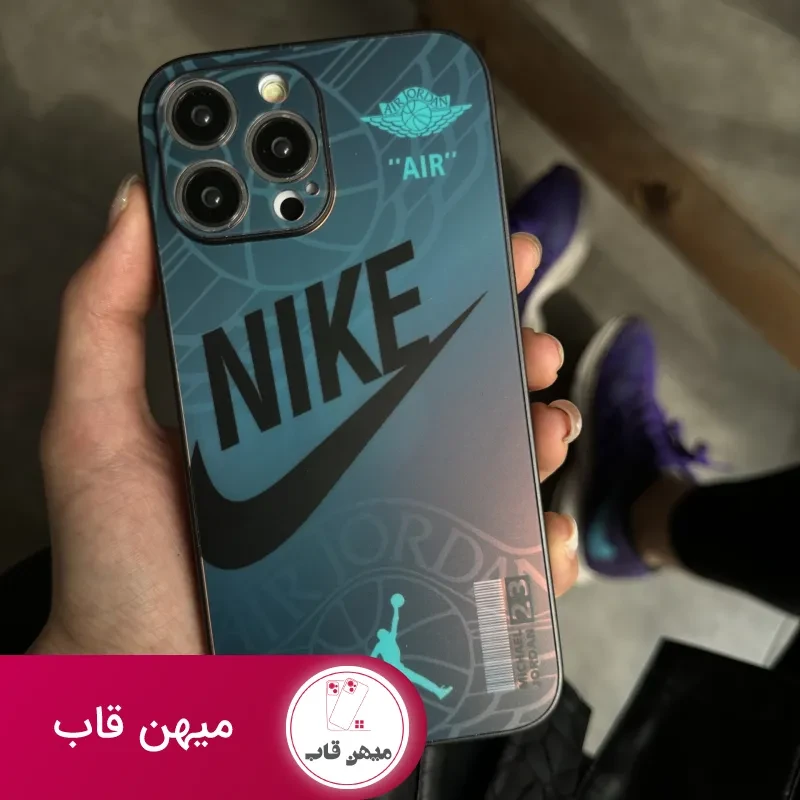 قاب موبایل آیفون نایک شبرنگ محافظ لنزدار