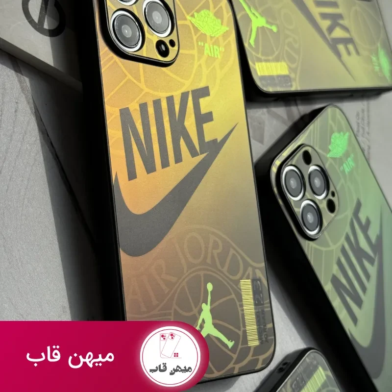 قاب موبایل آیفون نایک شبرنگ محافظ لنزدار