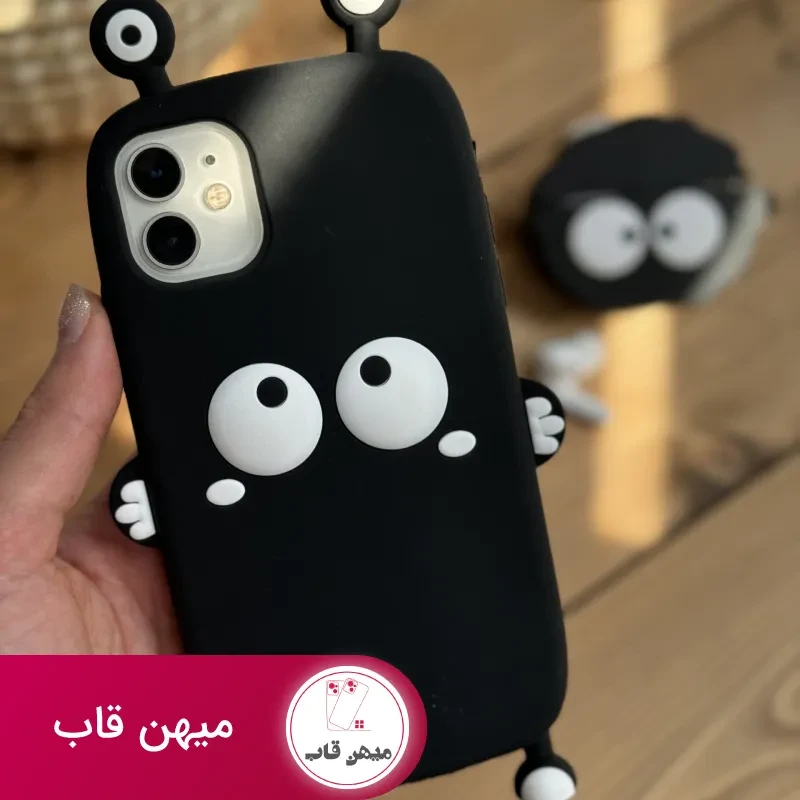 قاب موبایل آیفون هپل شاخدار سیلیکونی