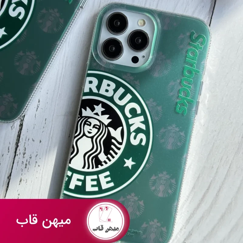 قاب موبایل آیفون استارباکس هلوگرامی سبز