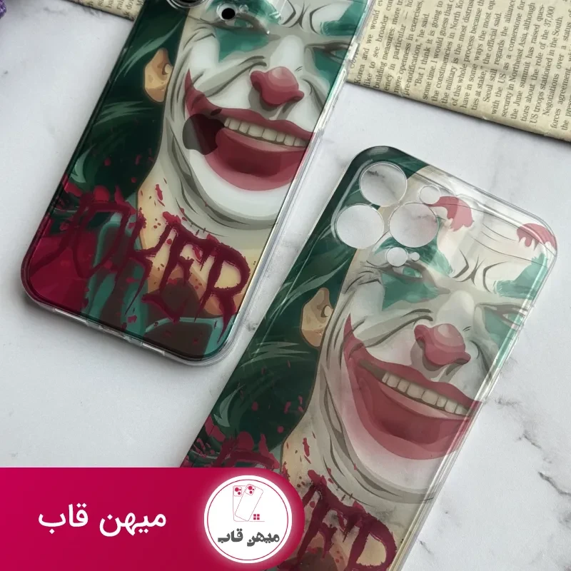 قاب موبایل آیفون نقاشی جوکر محافظ لنزدار