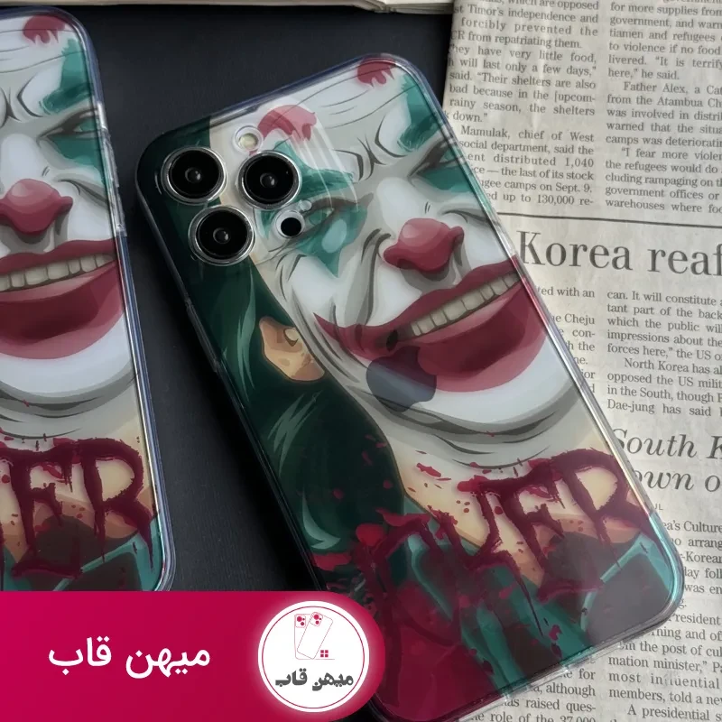 قاب موبایل آیفون نقاشی جوکر محافظ لنزدار