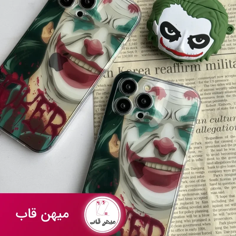 قاب موبایل آیفون نقاشی جوکر محافظ لنزدار