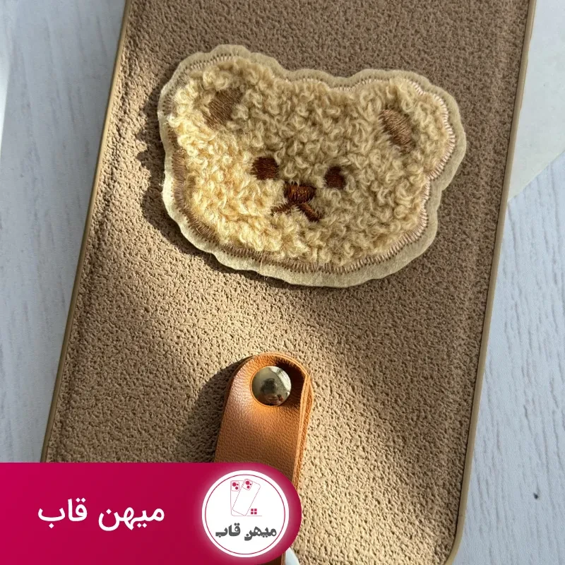 قاب موبایل سامسونگ خرس دوست داشتنی محافظ لنز + بندست