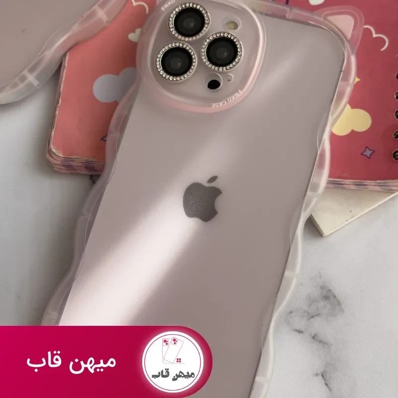 قاب موبایل آیفون گربه یخی شفاف