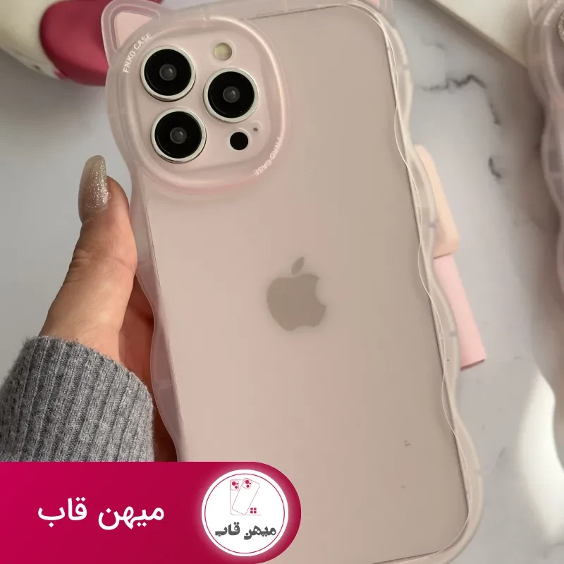 قاب موبایل آیفون گربه یخی شفاف