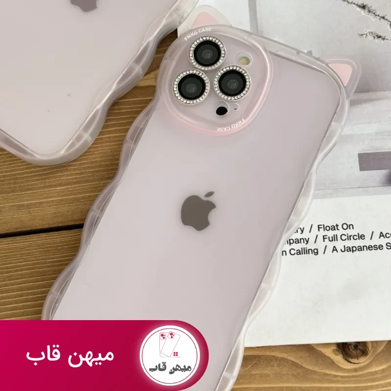 قاب موبایل آیفون گربه یخی شفاف