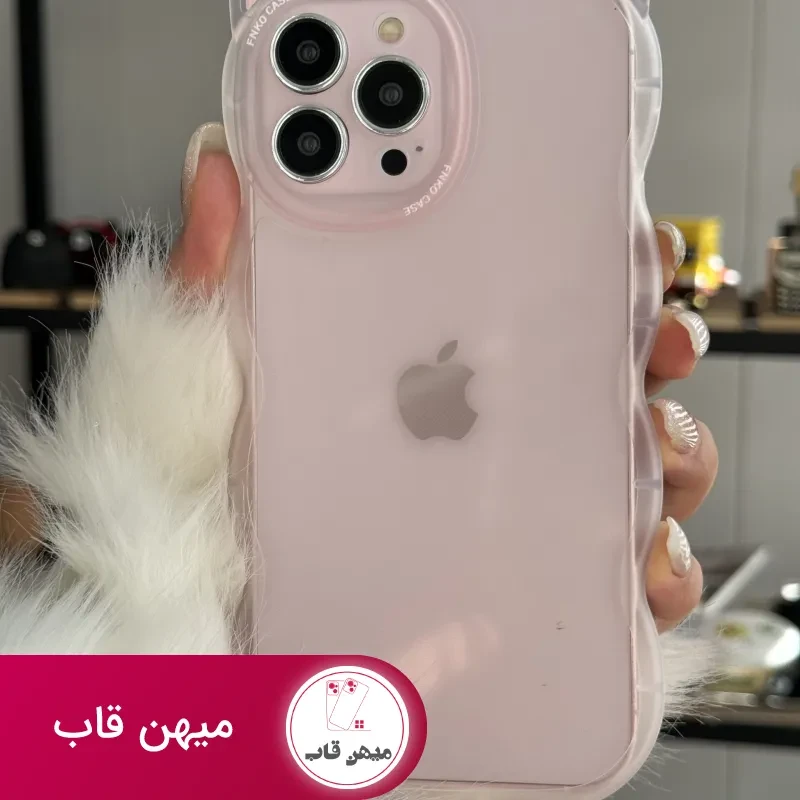 قاب موبایل آیفون گربه یخی شفاف