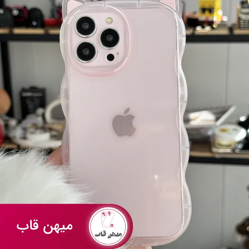 قاب موبایل آیفون گربه یخی شفاف