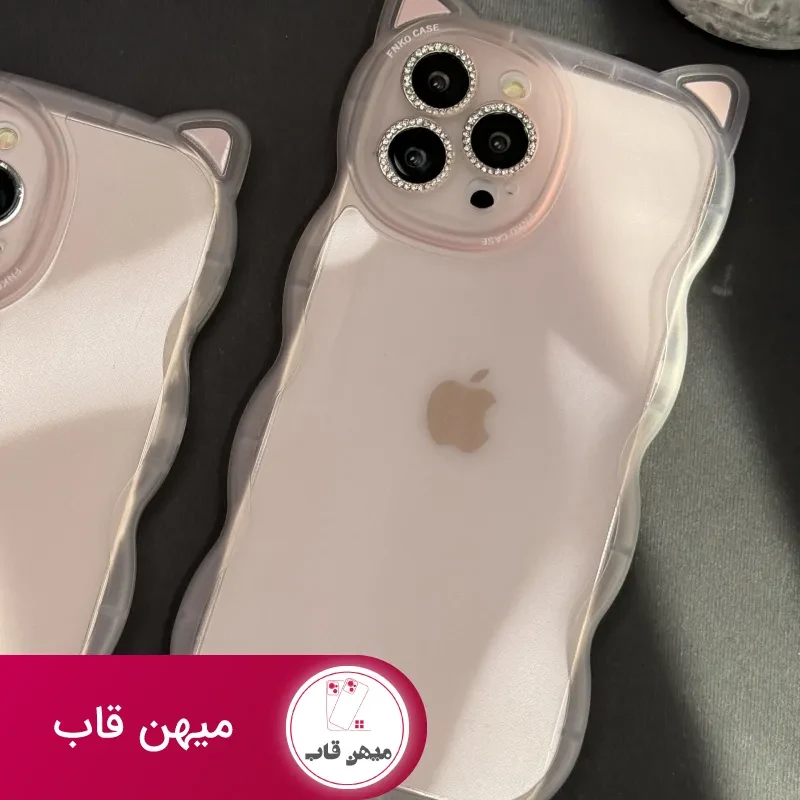 قاب موبایل آیفون گربه یخی شفاف