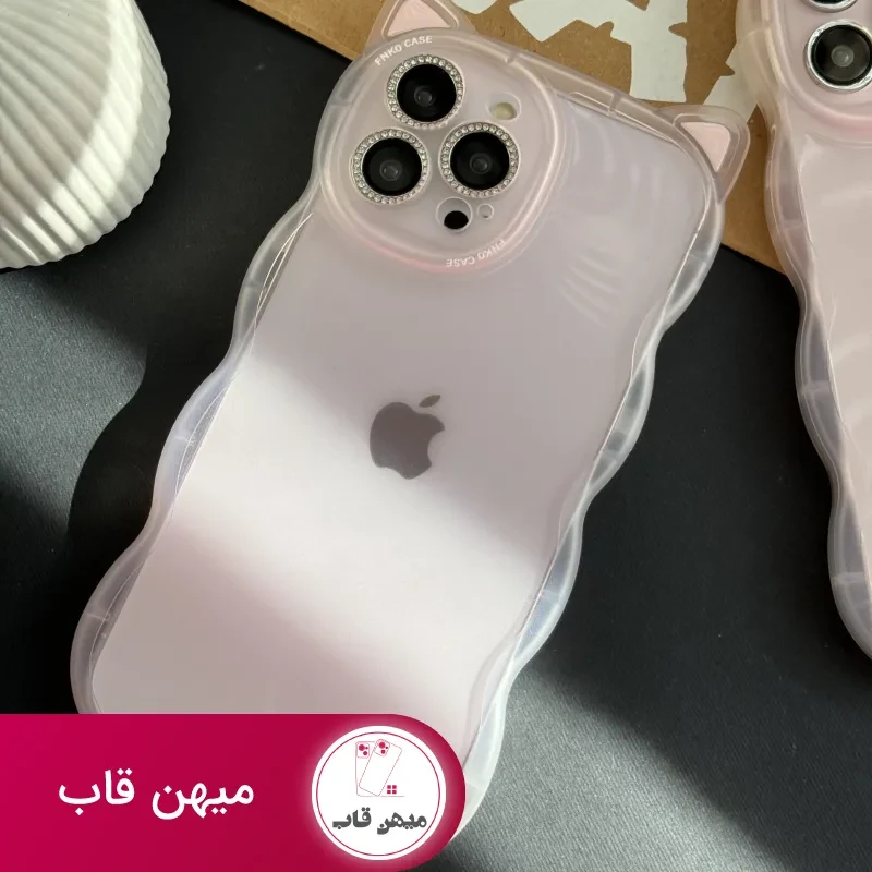 قاب موبایل آیفون گربه یخی شفاف