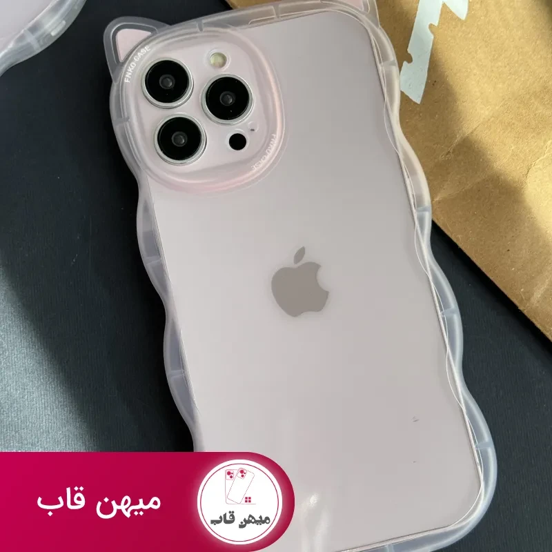 قاب موبایل آیفون گربه یخی شفاف