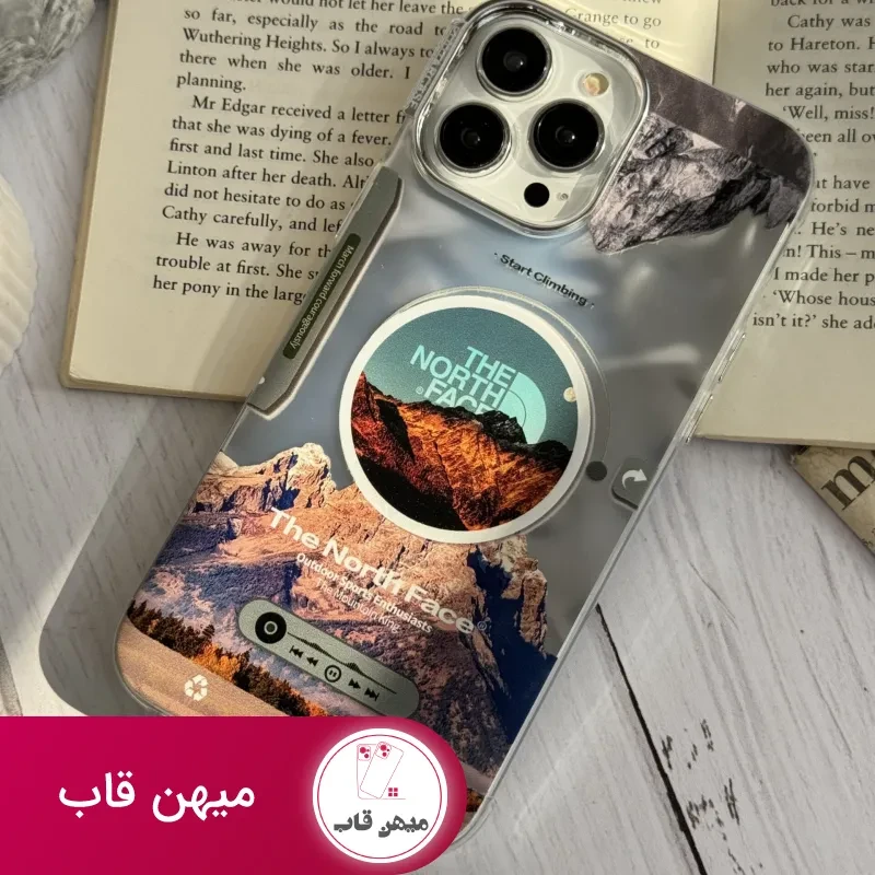 قاب موبایل آیفون موزیکال نورث فیس ( The North face ) کرومی