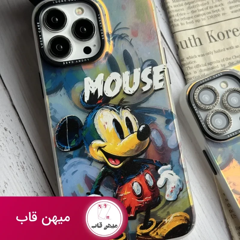 قاب موبایل آیفون میکی موس نقاشی هلوگرامی