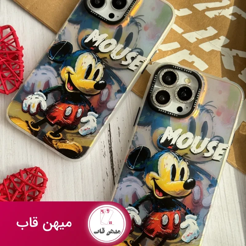 قاب موبایل آیفون میکی موس نقاشی هلوگرامی