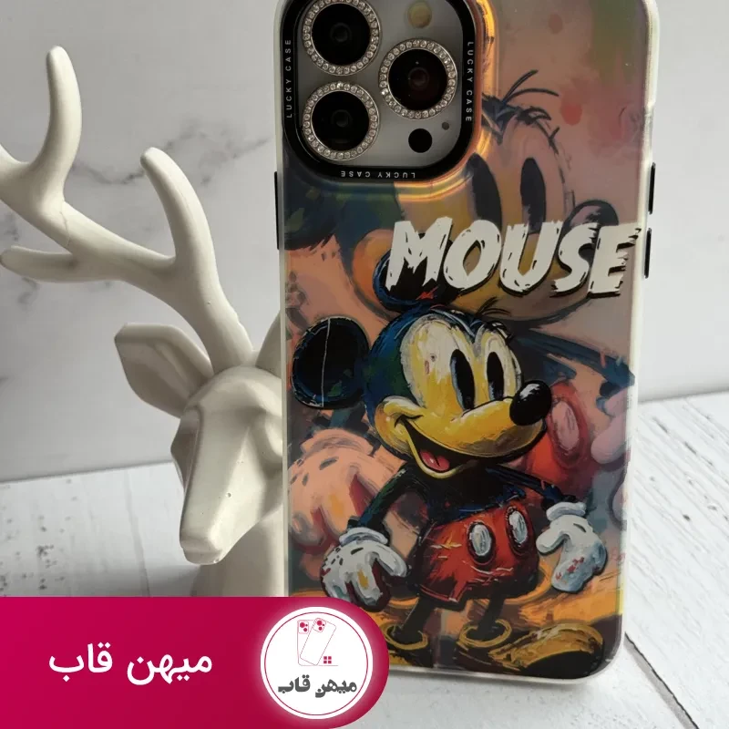 قاب موبایل آیفون میکی موس نقاشی هلوگرامی