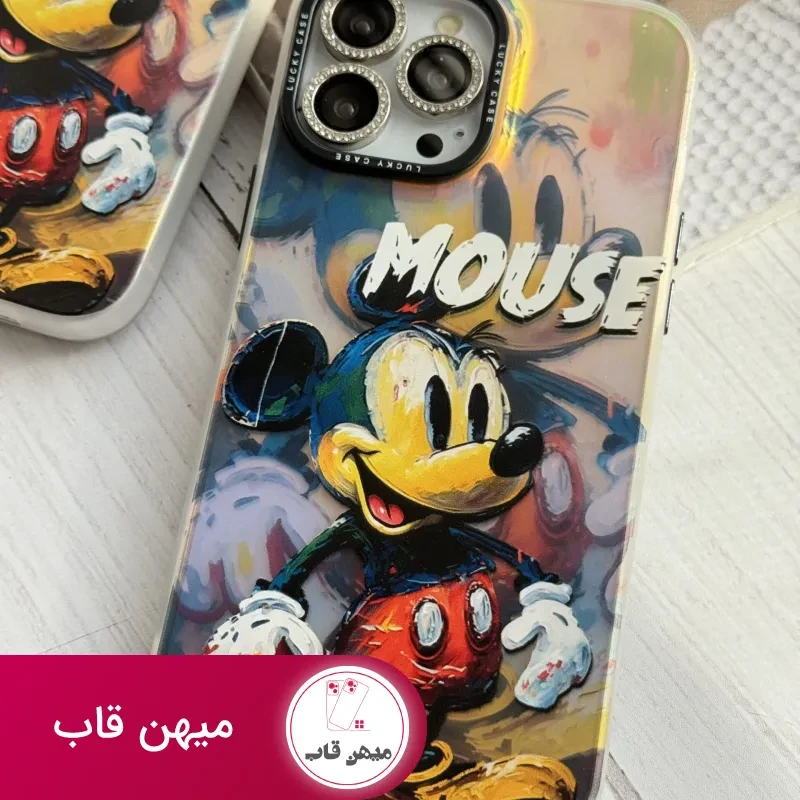 قاب موبایل آیفون میکی موس نقاشی هلوگرامی