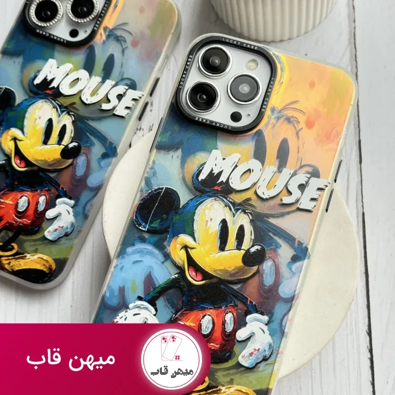 قاب موبایل آیفون میکی موس نقاشی هلوگرامی