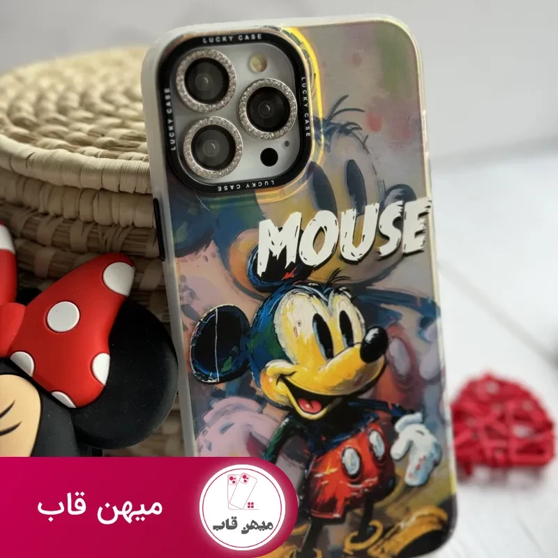 قاب موبایل آیفون میکی موس نقاشی هلوگرامی