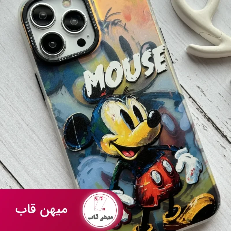 قاب موبایل آیفون میکی موس نقاشی هلوگرامی