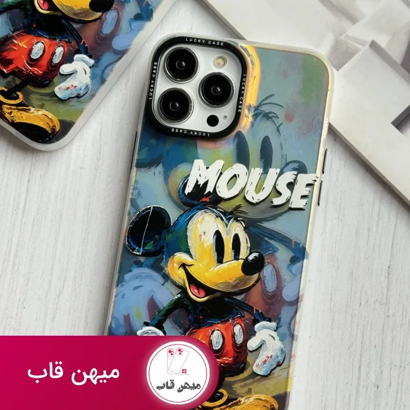 قاب موبایل آیفون میکی موس نقاشی هلوگرامی