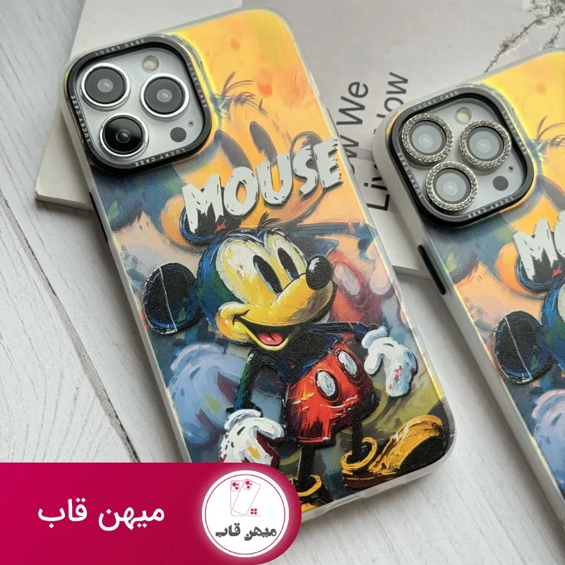 قاب موبایل آیفون میکی موس نقاشی هلوگرامی