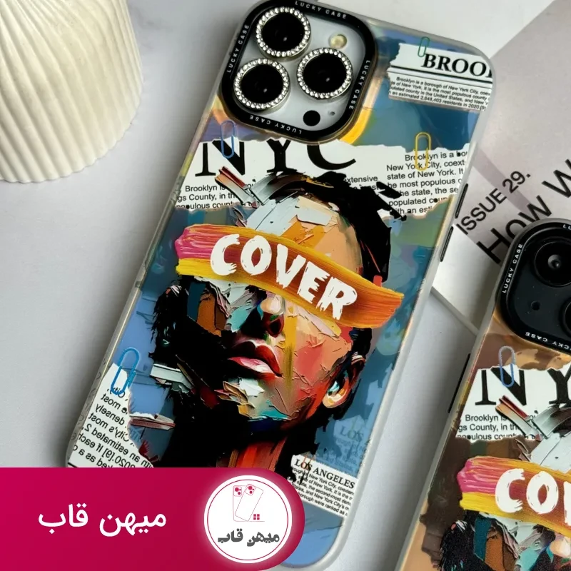 قاب موبایل آیفون صورت نقاشی فونتی