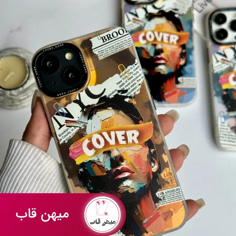 قاب موبایل آیفون صورت نقاشی فونتی