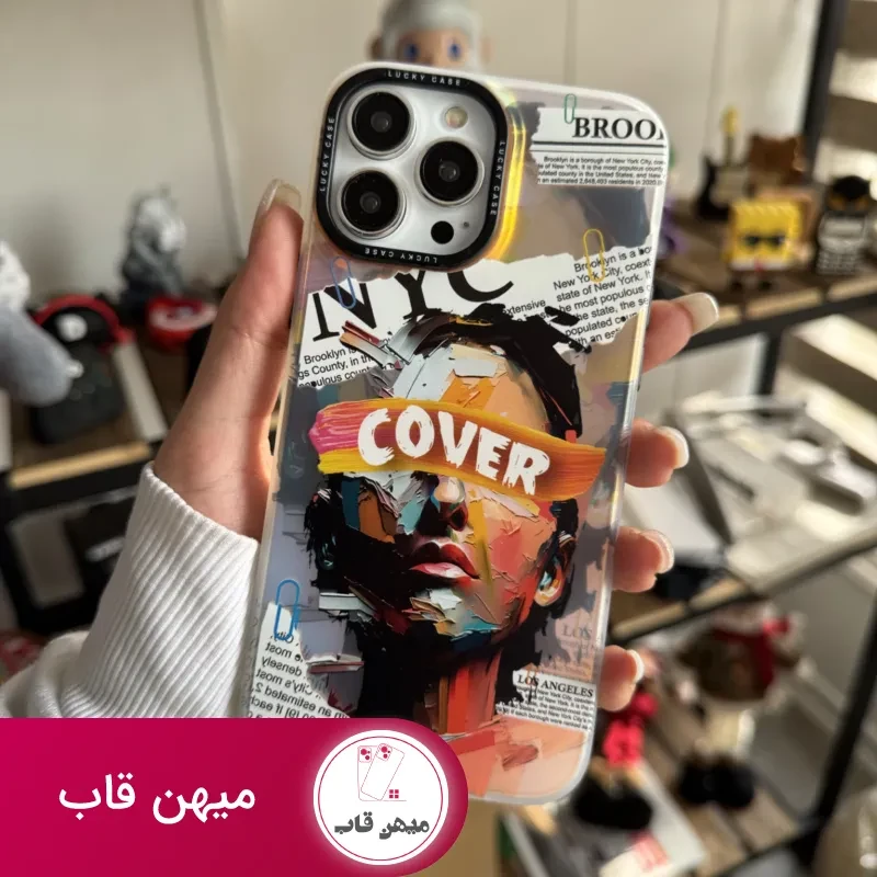 قاب موبایل آیفون صورت نقاشی فونتی