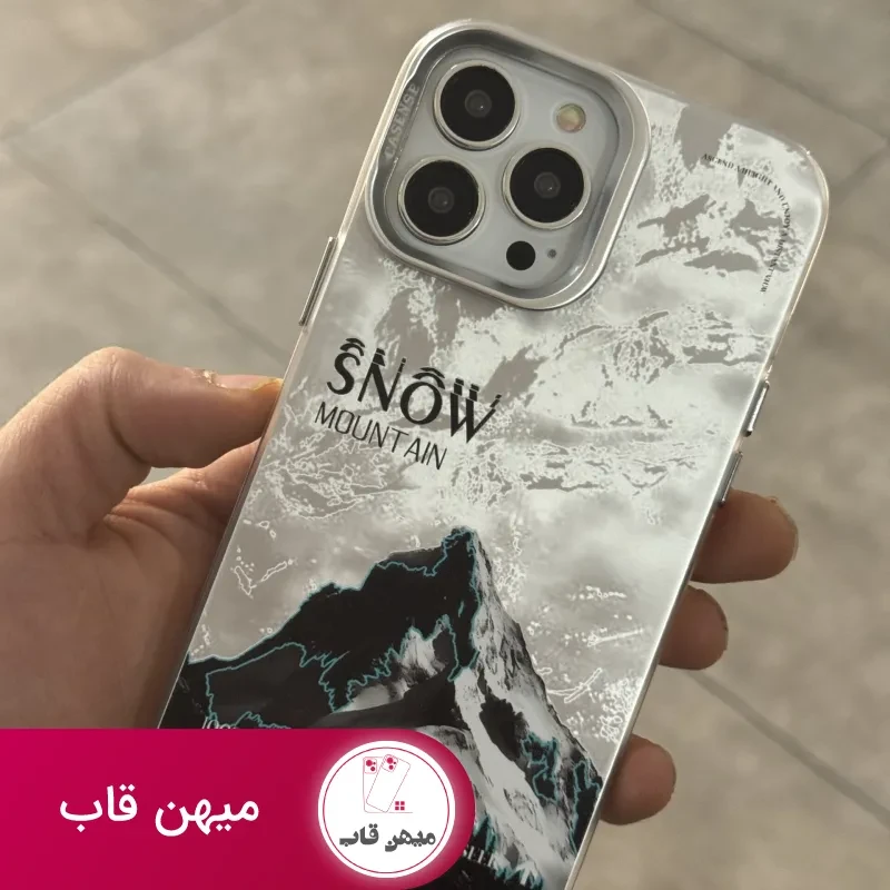 قاب موبایل آیفون نورث فیس ( The North face ) برفی محافظ دوربین استندشو