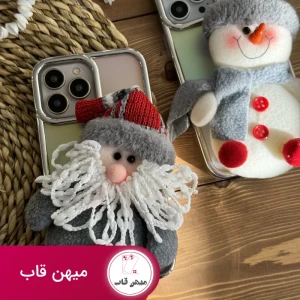 قاب موبایل آیفون کریسمسی آدم برفی و بابانوئل