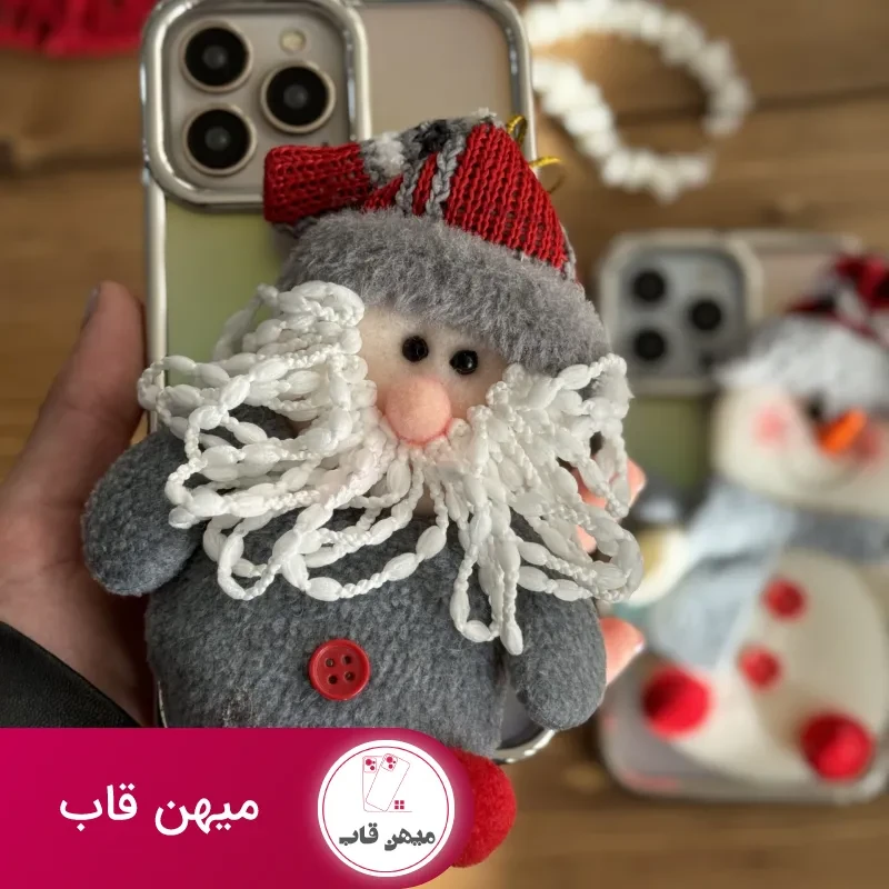 قاب موبایل آیفون کریسمسی آدم برفی و بابانوئل
