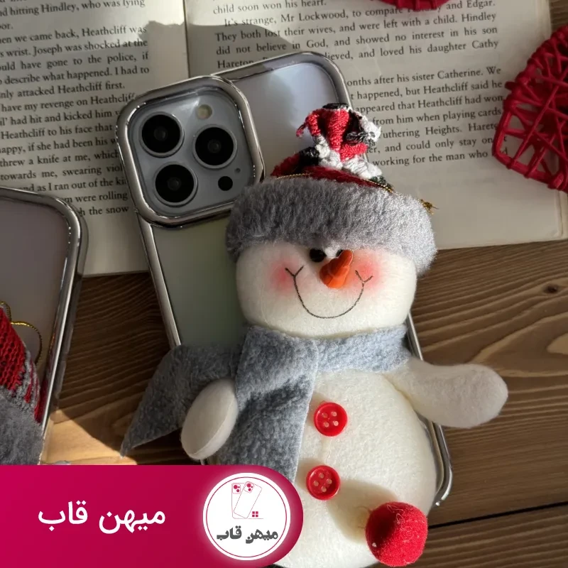 قاب موبایل آیفون کریسمسی آدم برفی و بابانوئل