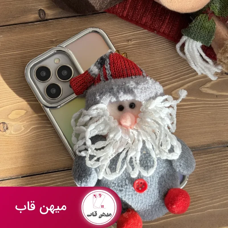 قاب موبایل آیفون کریسمسی آدم برفی و بابانوئل