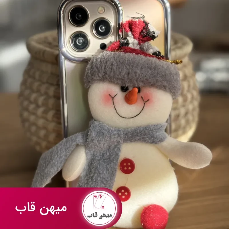 قاب موبایل آیفون کریسمسی آدم برفی و بابانوئل