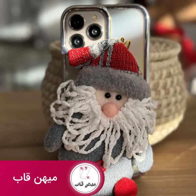 قاب موبایل آیفون کریسمسی آدم برفی و بابانوئل