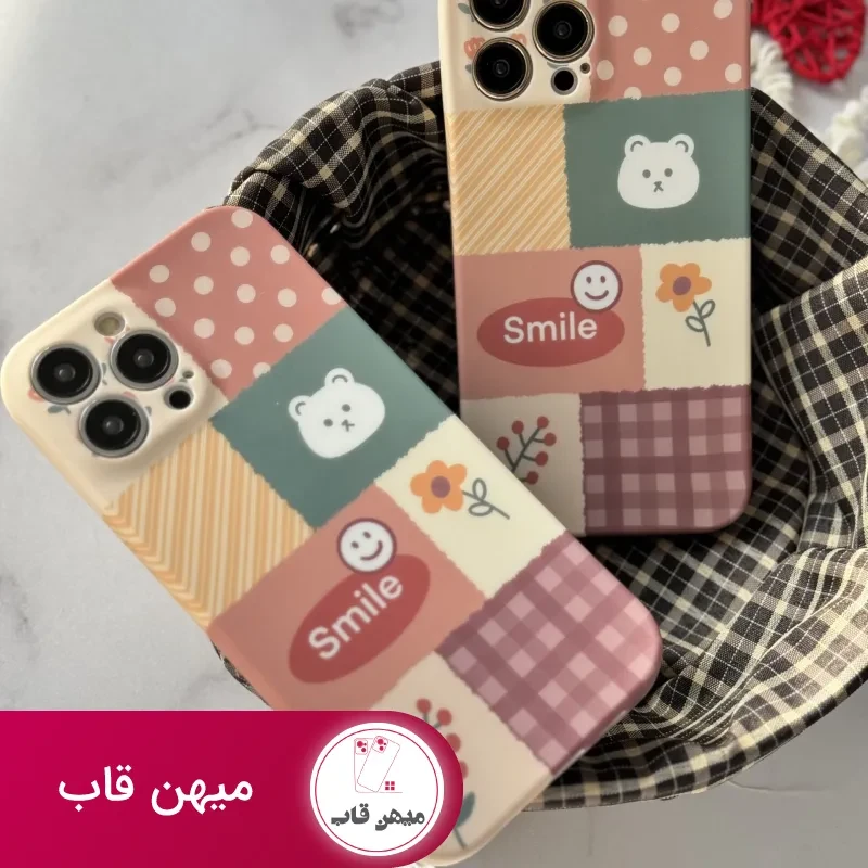 قاب موبایل آیفون شاخه گل ارغوانی محافظ لنزدار