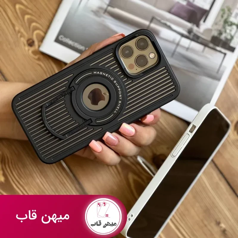 قاب موبایل آیفون توری مگنتی پایه دار