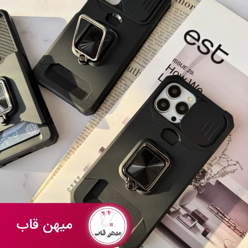 قاب موبایل سامسونگ آرمور جاکارتی کشویی استند حلقه ای