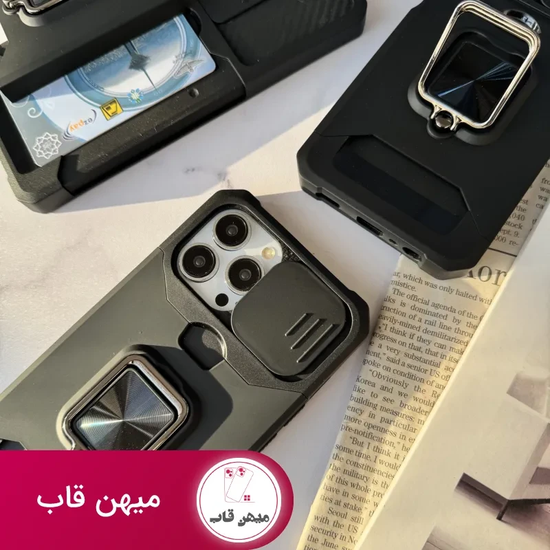 قاب موبایل سامسونگ آرمور جاکارتی کشویی استند حلقه ای