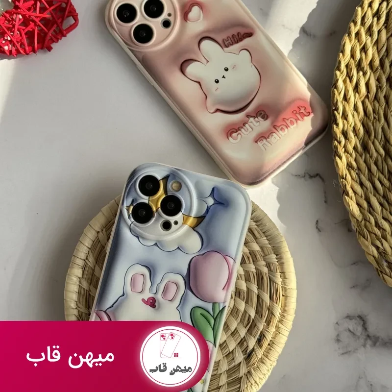 قاب موبایل آیفون شکار خرگوش سه بعدی محافظ لنزدار