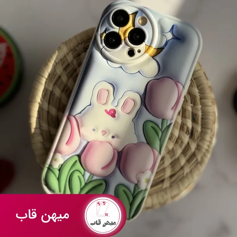 قاب موبایل آیفون شکار خرگوش سه بعدی محافظ لنزدار