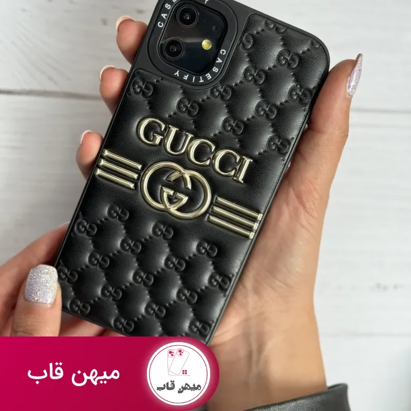 قاب موبایل سامسونگ گوچی بالشتی چرمی داغ