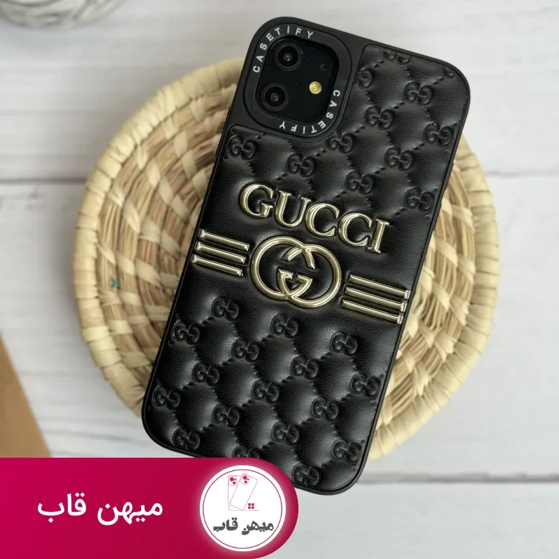 قاب موبایل سامسونگ گوچی بالشتی چرمی داغ