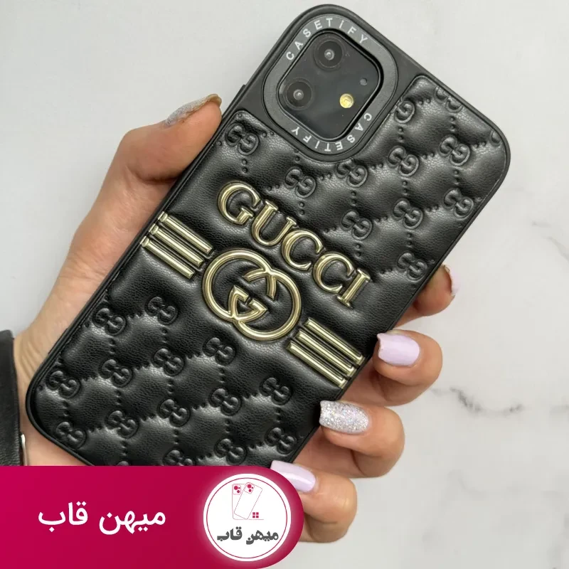 قاب موبایل سامسونگ گوچی بالشتی چرمی داغ